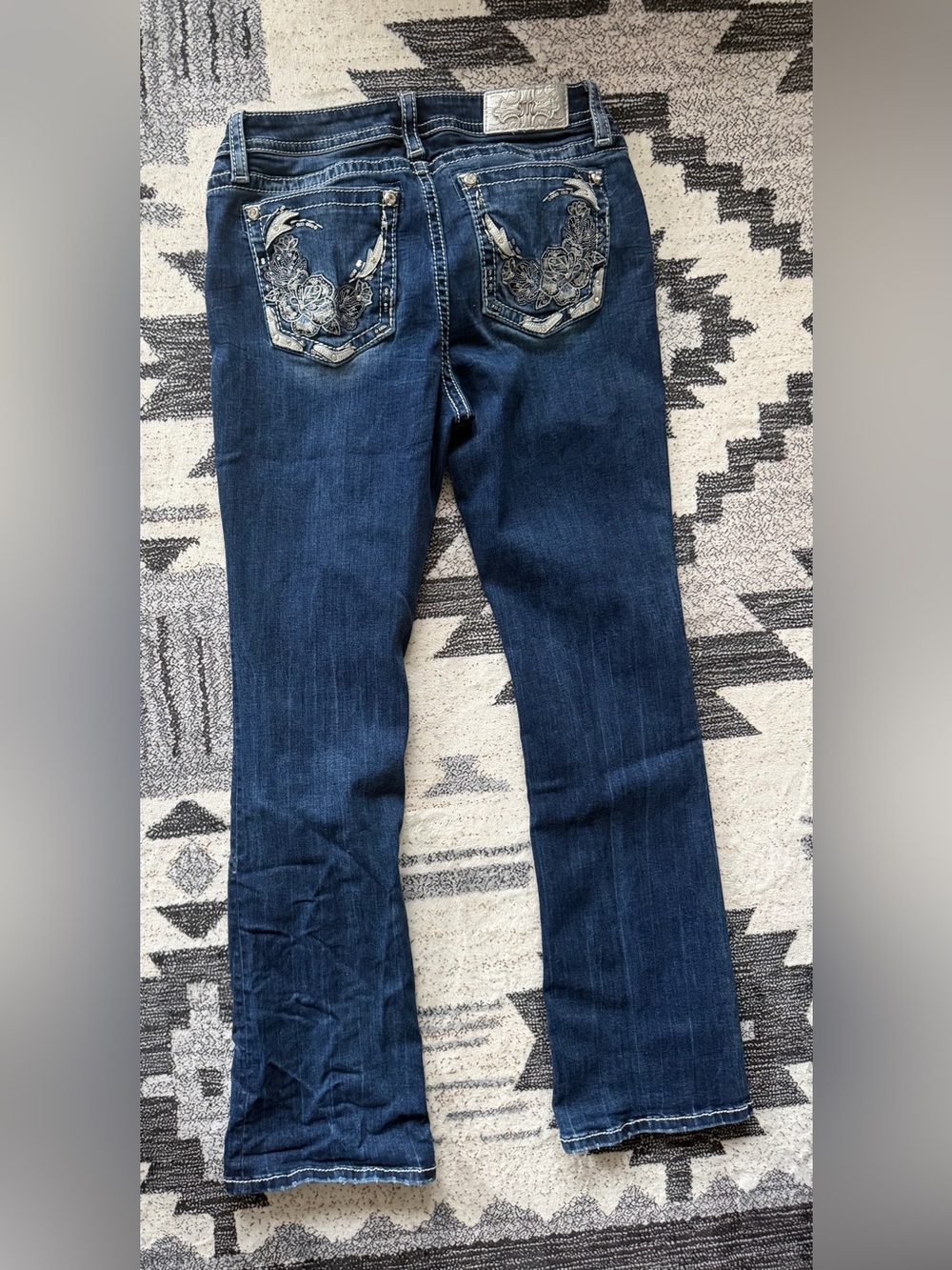 Miss Me Indigo Bootcut Jeans with Embroidered Back Pockets